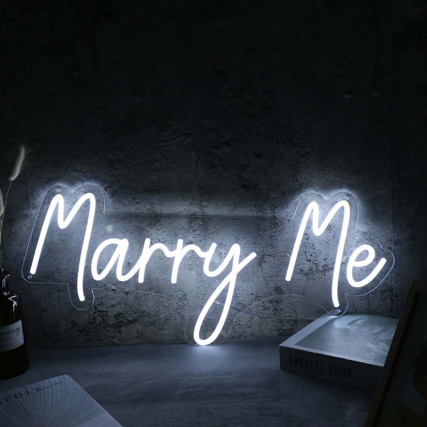 Marry Me White Neon Sign | Shineneon