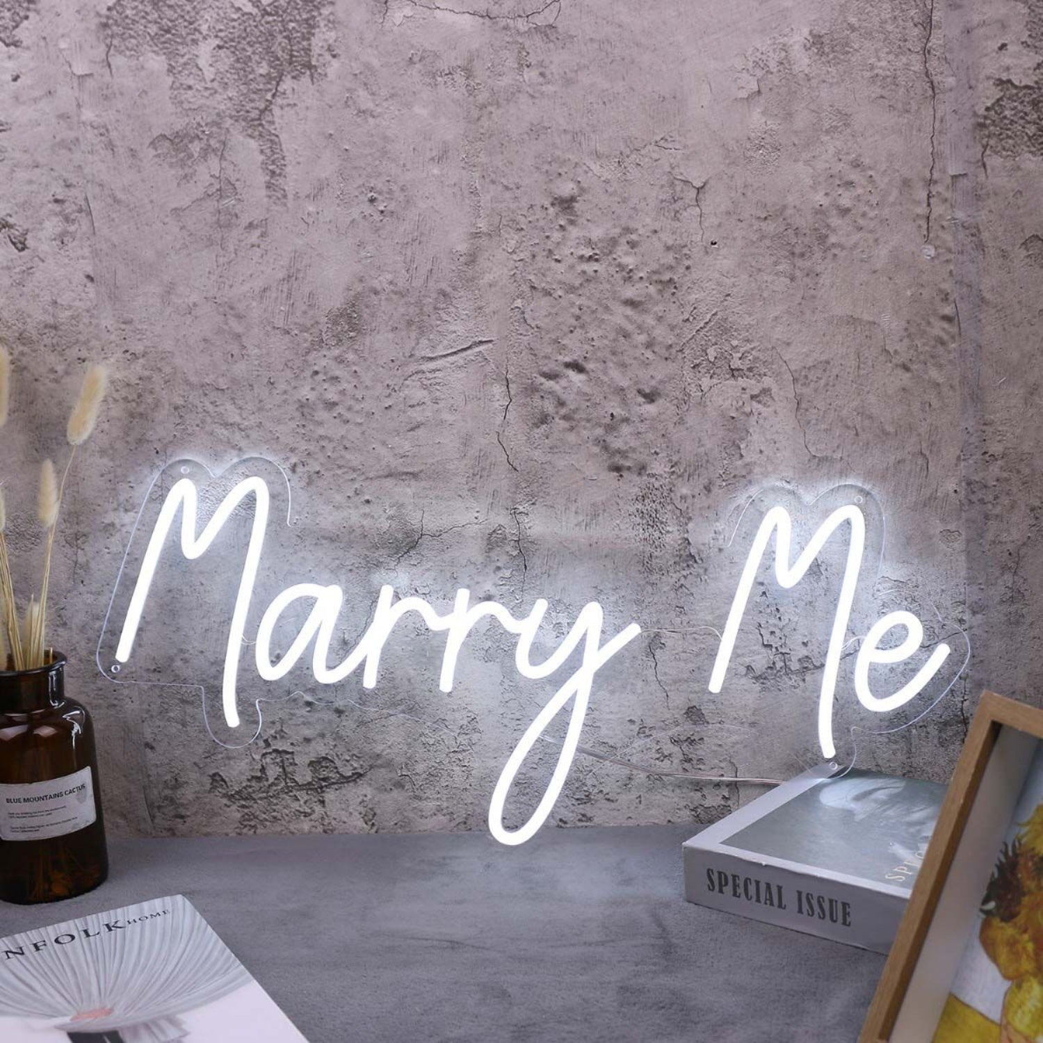 Marry Me White Neon Sign | Shineneon