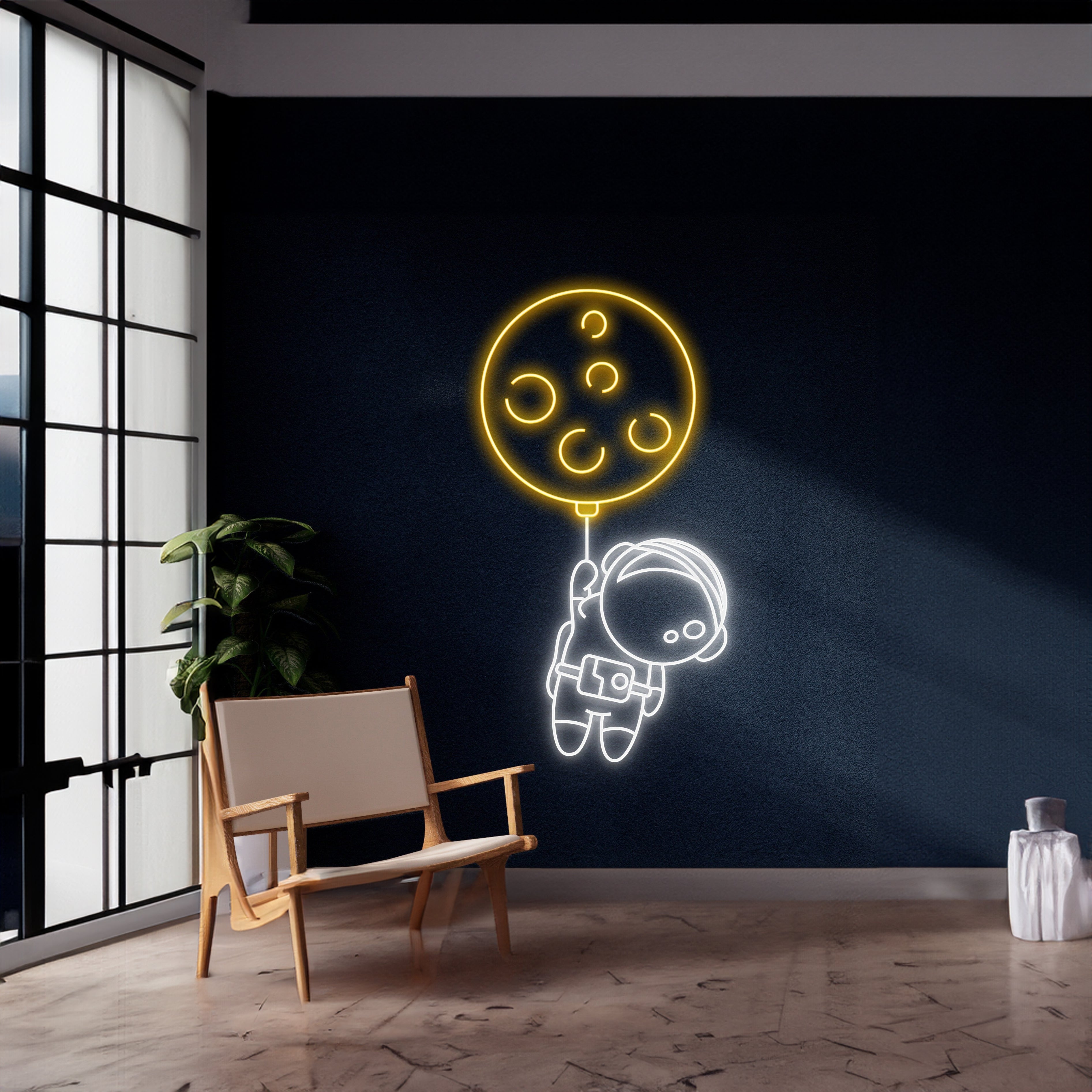 Mars Planet Balloon Astronaut Neon Sign | Shineneon