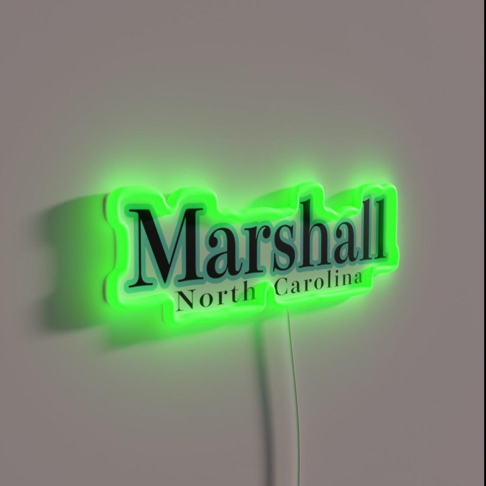 Marshall North Carolina Rgb Led Neon Sign - LED neon sign close-up detail