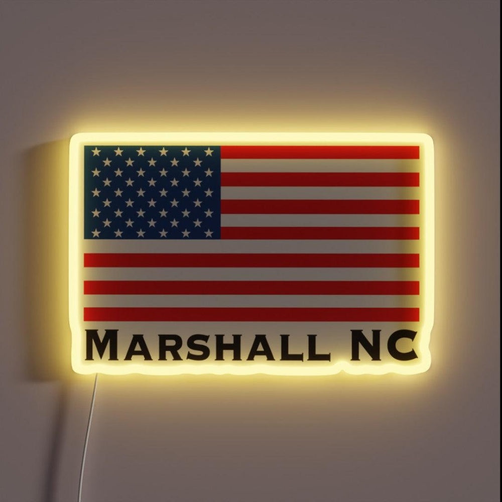Marshall North Carolina Usa Rgb Led Neon Sign - Custom LED neon sign front view