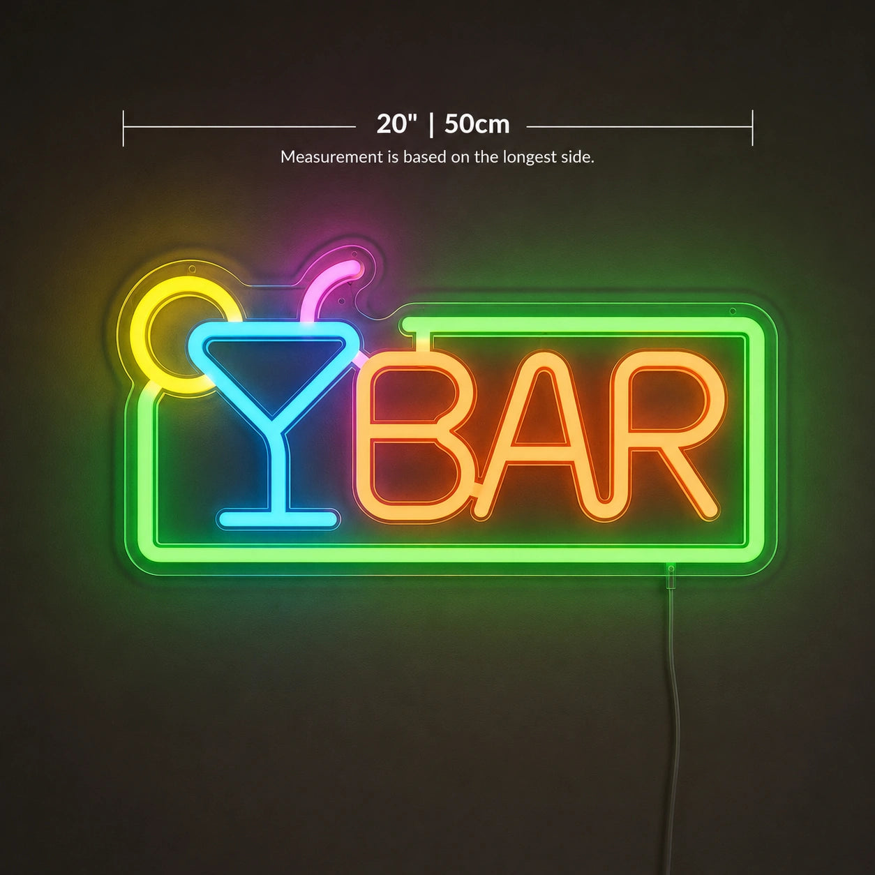 Martini Bar Neon Sign LED Neon Sign size image