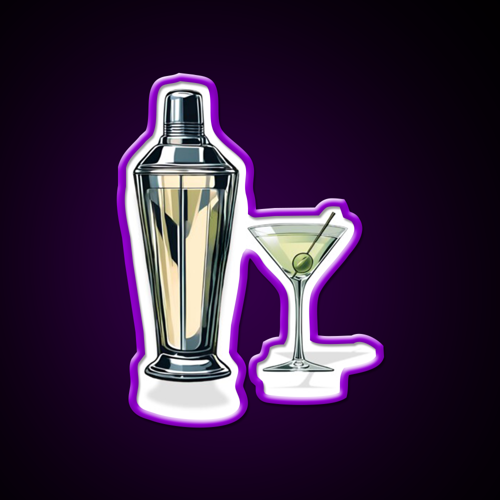 Martini Cocktail Bar Decor Led Neon Sign Rgb Color - LED neon sign view 9