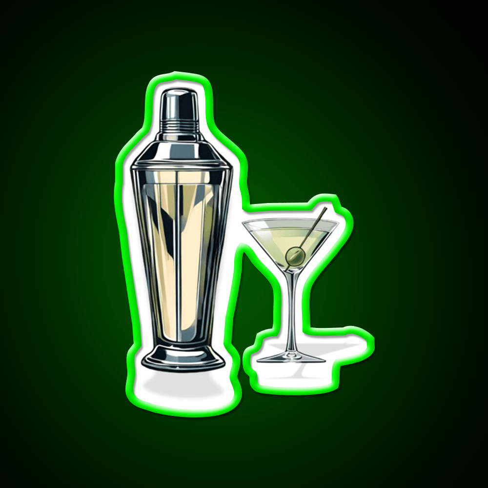 Martini Cocktail Bar Decor Led Neon Sign Rgb Color - Shineneon