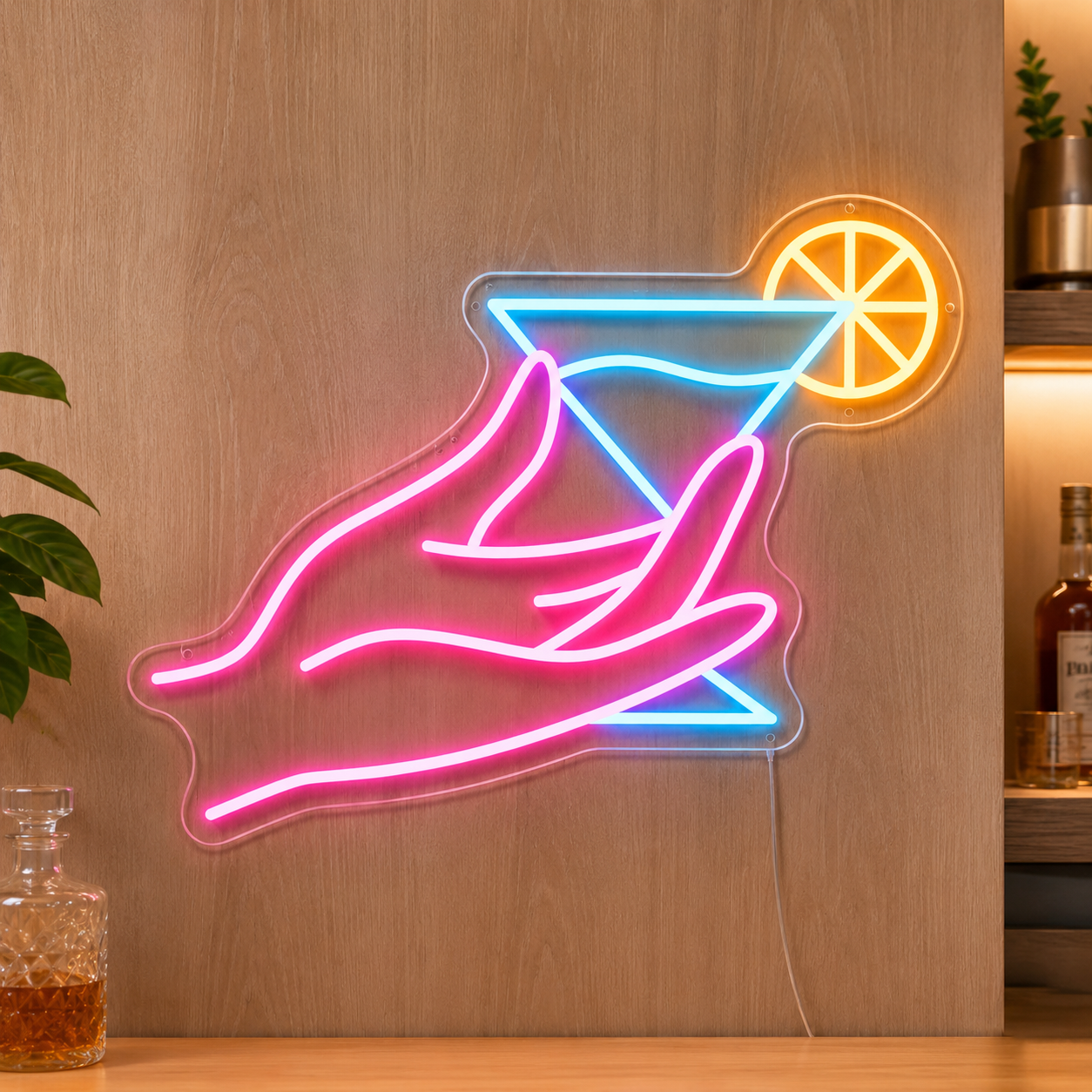 Martini In Hand LED Neon Sign main product image