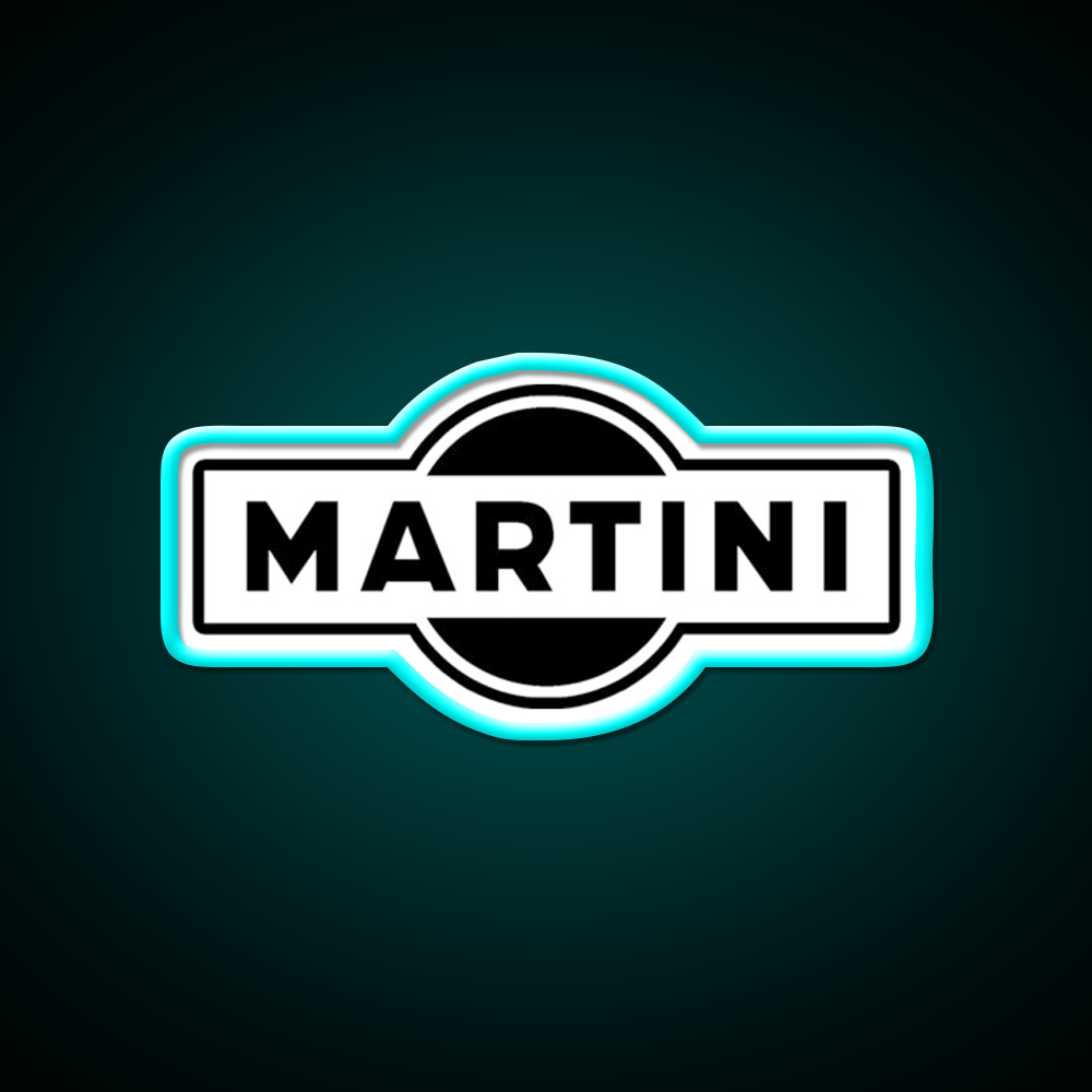 Martini Logo Simple Cocktail Bar Decor Led Neon Sign Rgb Color - Size and dimension reference