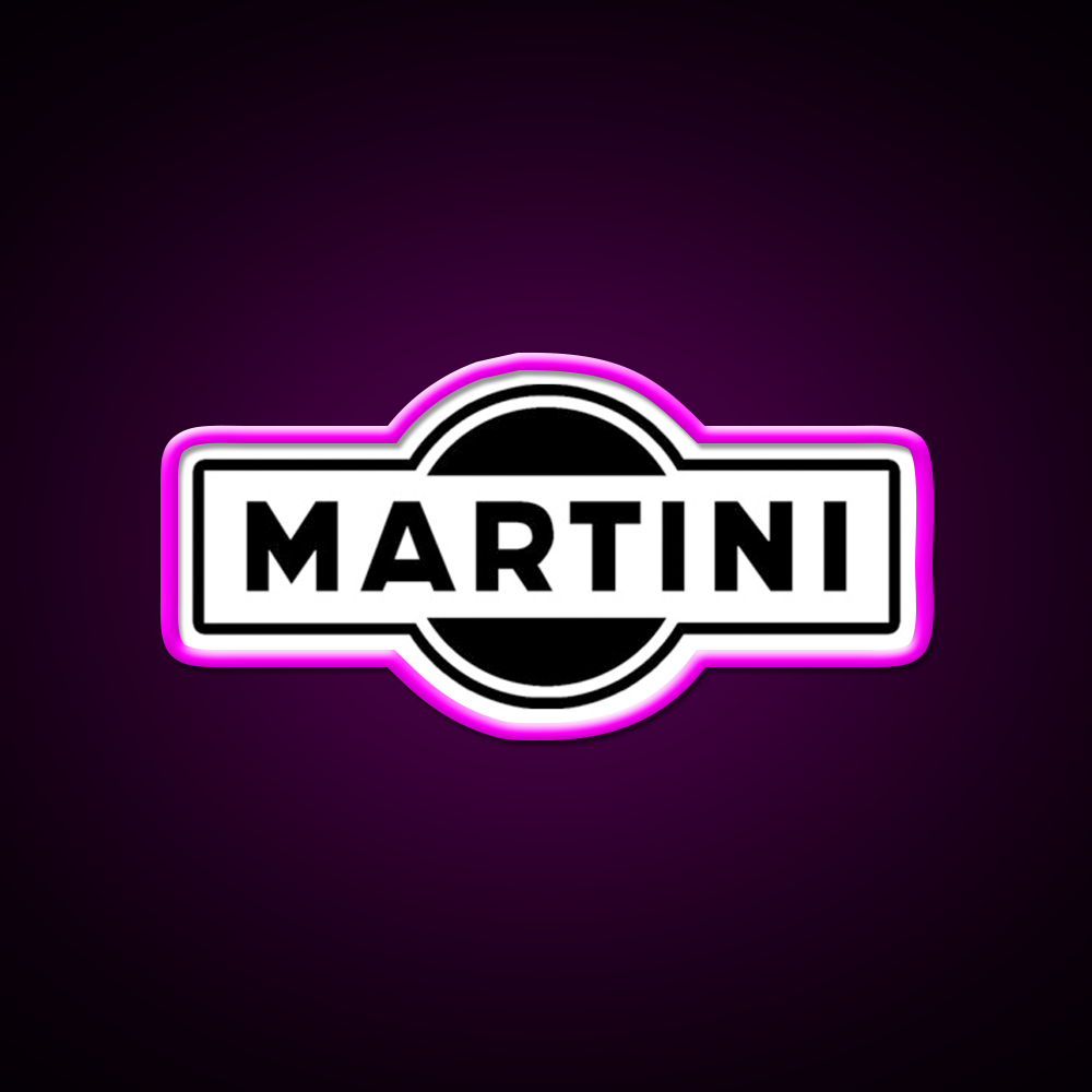 Martini Logo Simple Cocktail Bar Decor Led Neon Sign Rgb Color - Neon sign mounted on wall in room