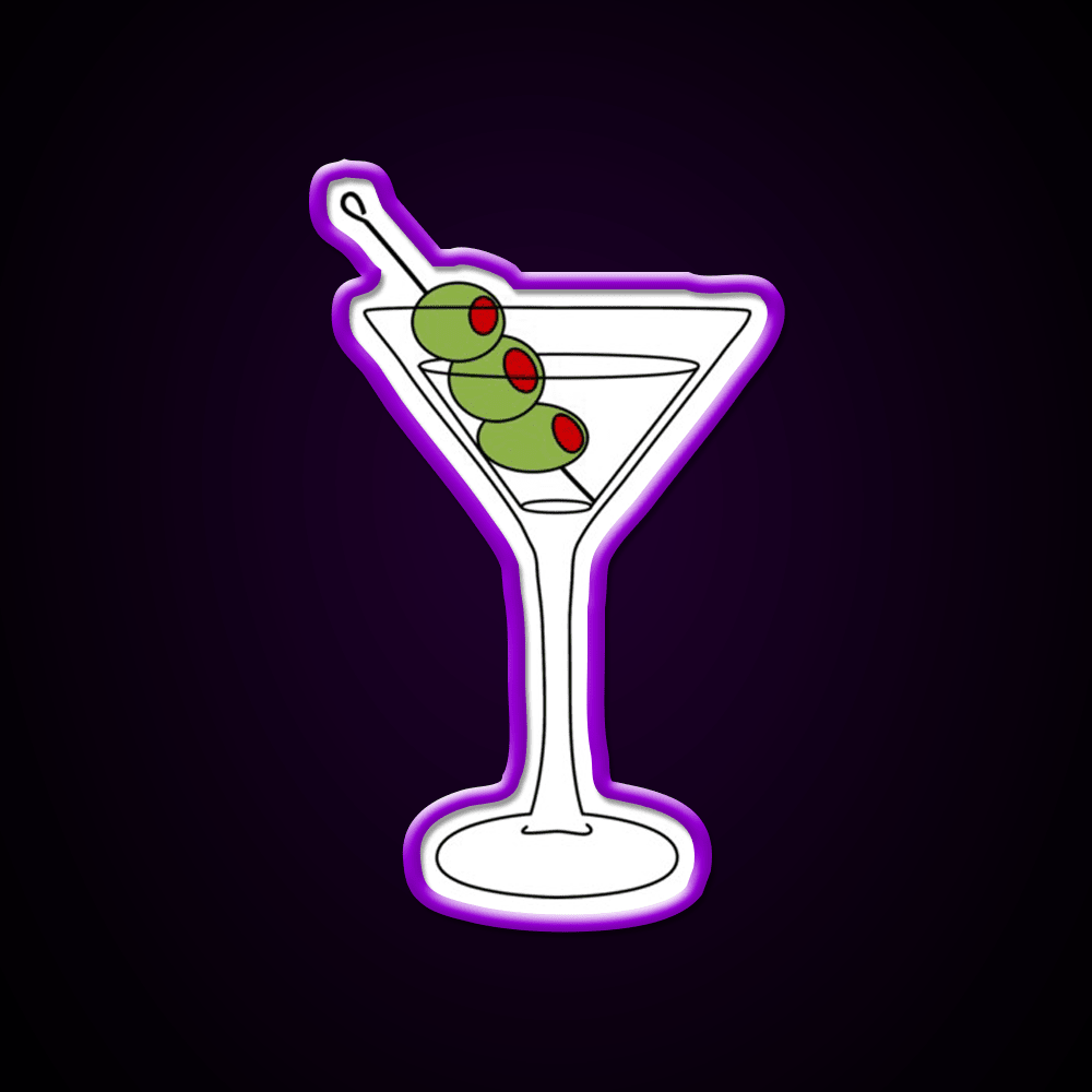 Martini Vodka Vodka Cocktail Bar Decor Led Neon Sign Rgb Color - Shineneon