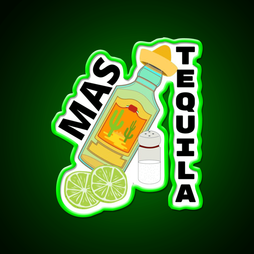 Mas Tequila Party Drink Tequila Led Neon Sign Rgb Color - Shineneon