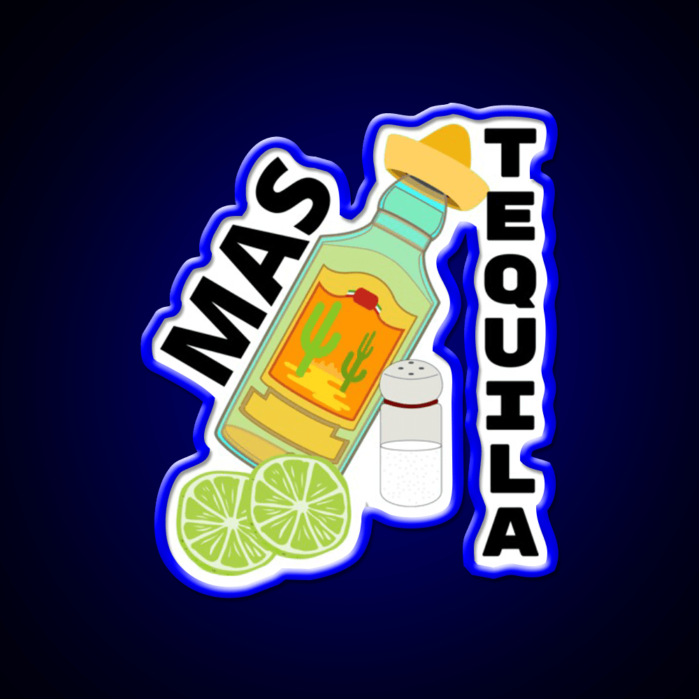 Mas Tequila Party Drink Tequila Led Neon Sign Rgb Color - Shineneon