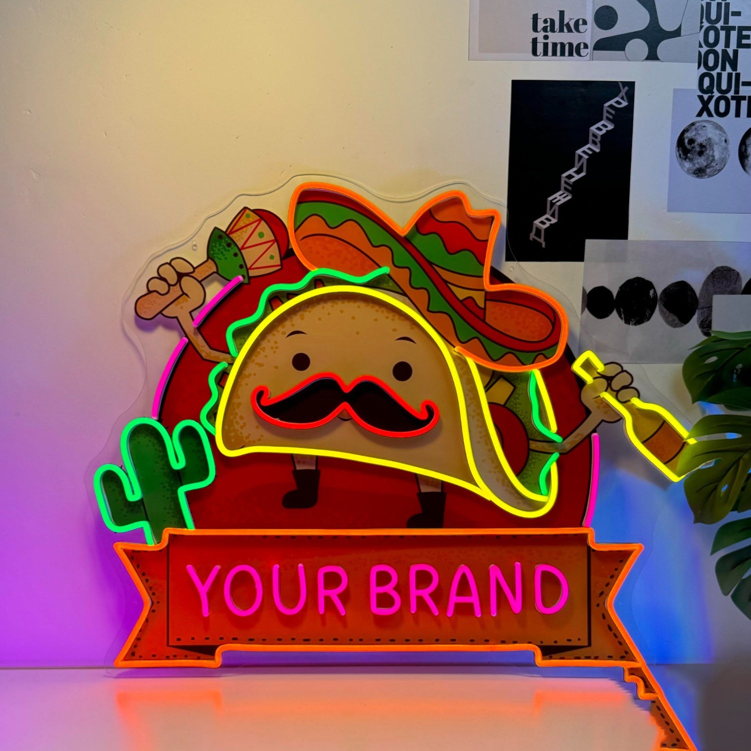 Mascot Tacos Acrylic Led Neon Sign | Shineneon