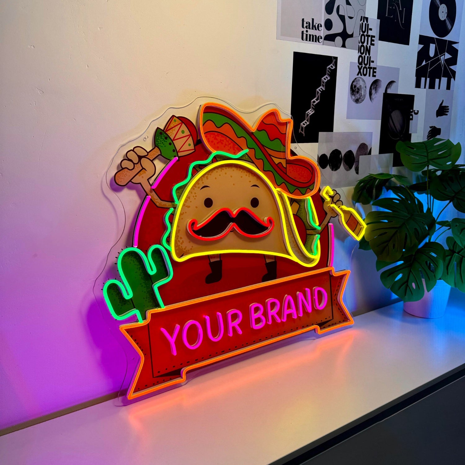 Mascot Tacos Acrylic Led Neon Sign | Shineneon