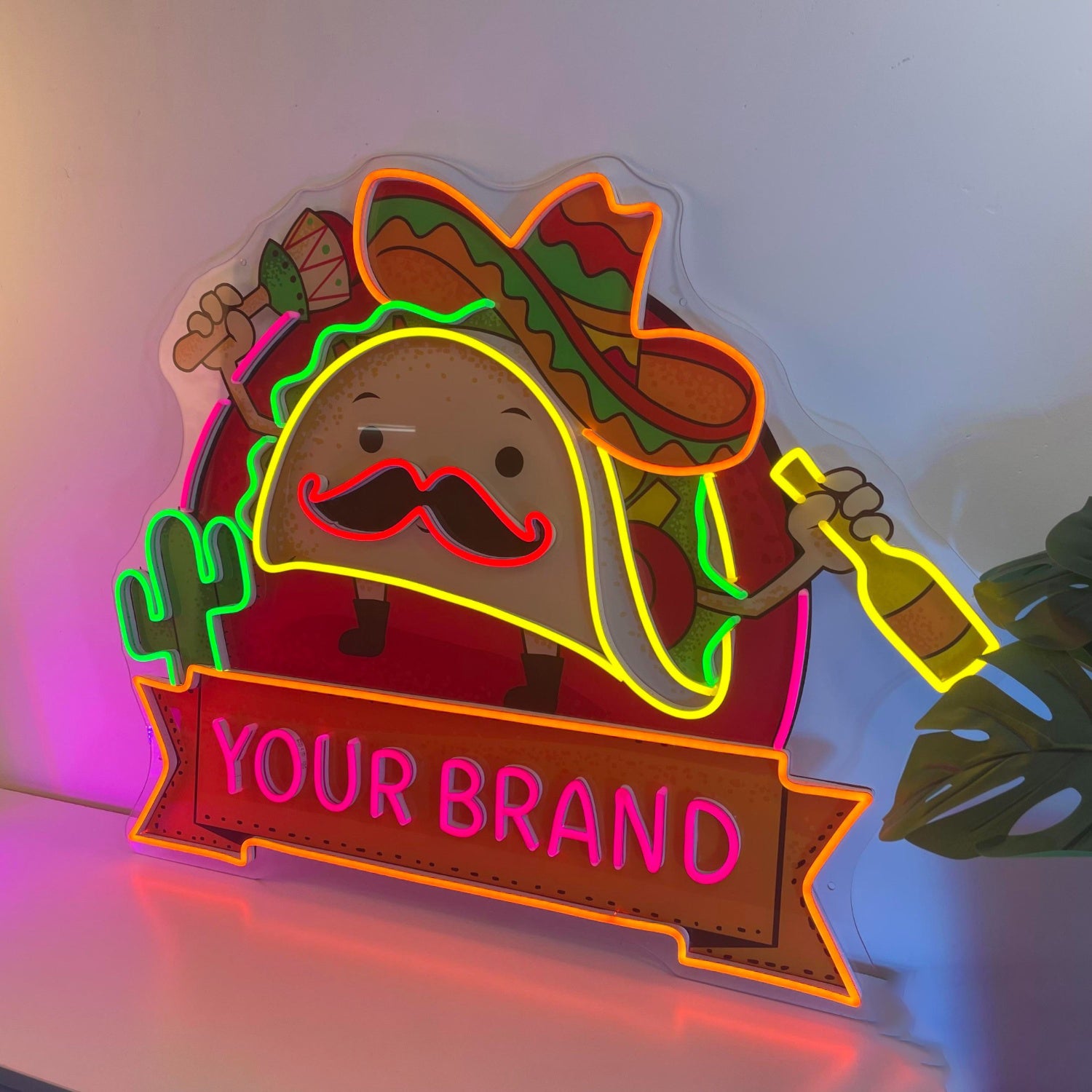 Mascot Tacos Acrylic Led Neon Sign | Shineneon