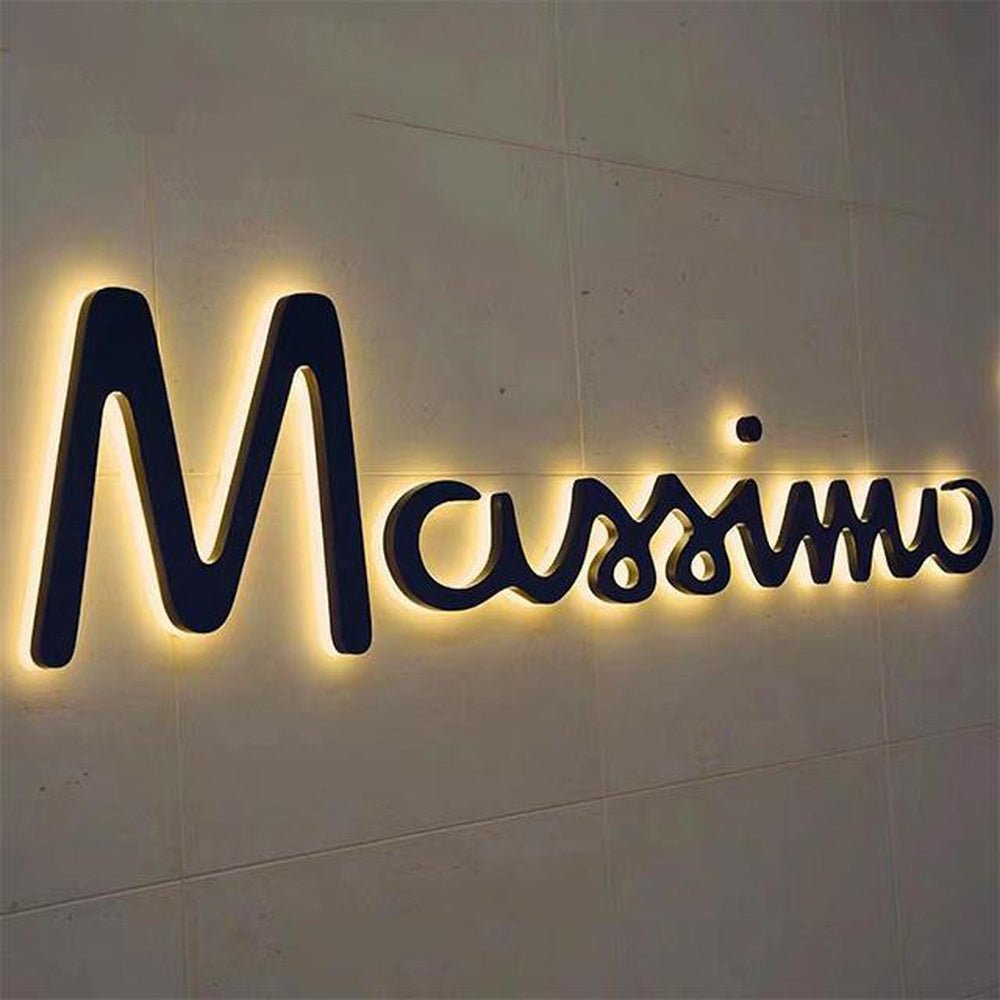 Massimo 3D Backlit Letters Business Metal Led Sign - Shineneon