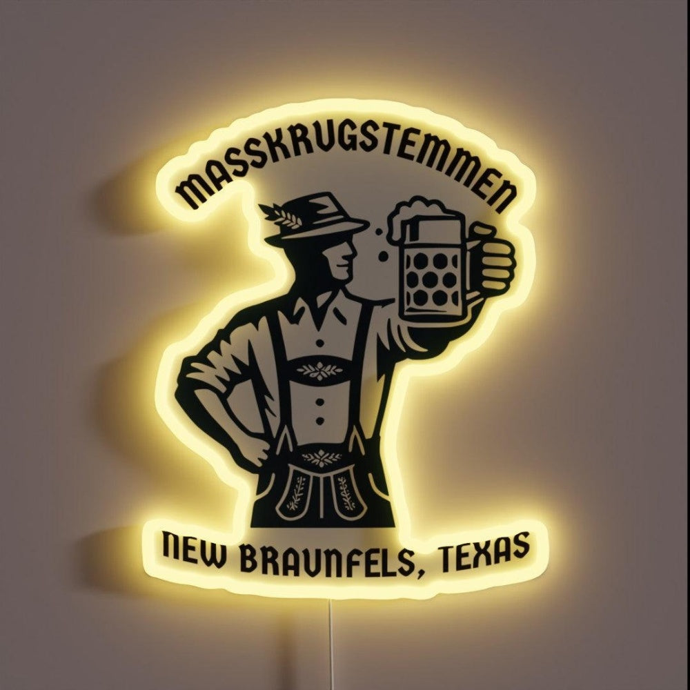Masskrugstemmen New Braunfels Texas Rgb Led Neon Sign