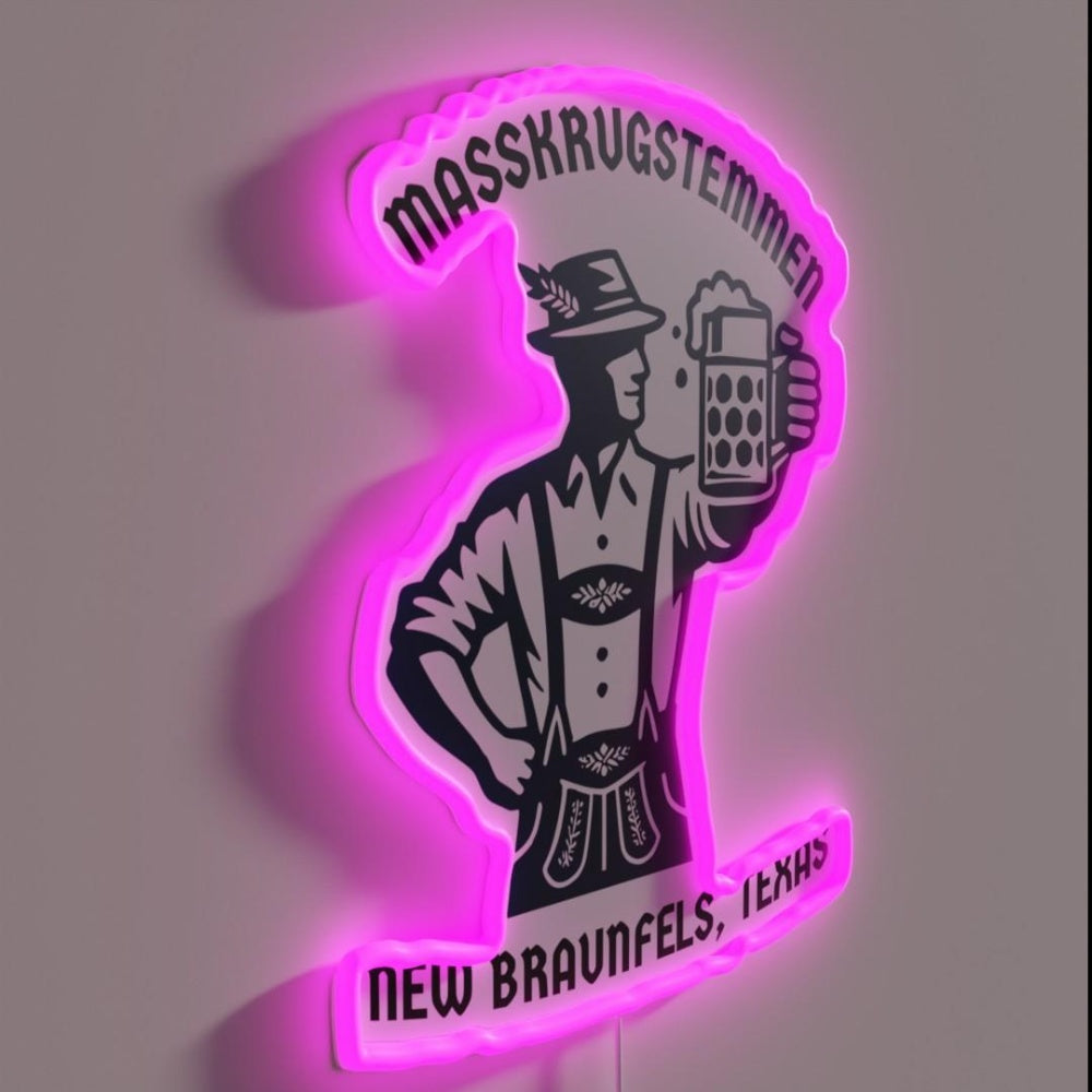 Masskrugstemmen New Braunfels Texas Rgb Led Neon Sign