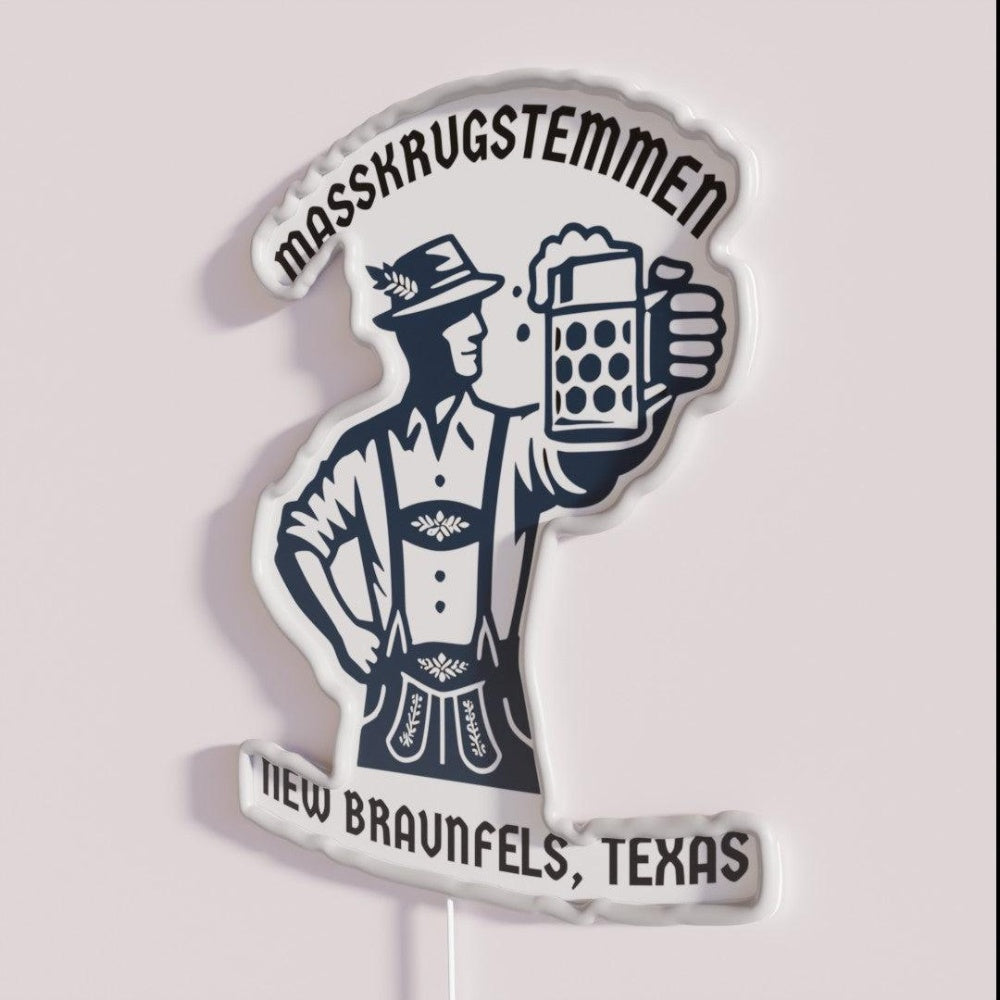 Masskrugstemmen New Braunfels Texas Rgb Led Neon Sign