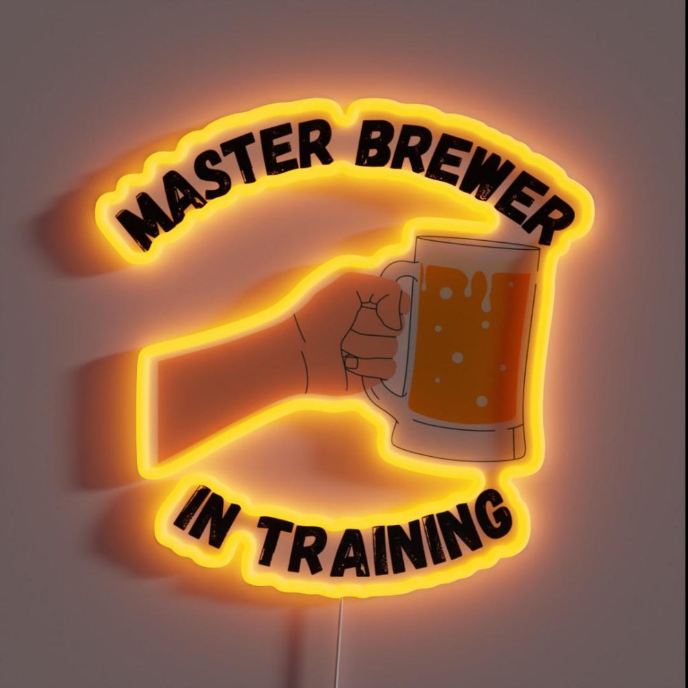 Master Brewer In Training Rgb Led Neon Sign - Custom LED neon sign front view