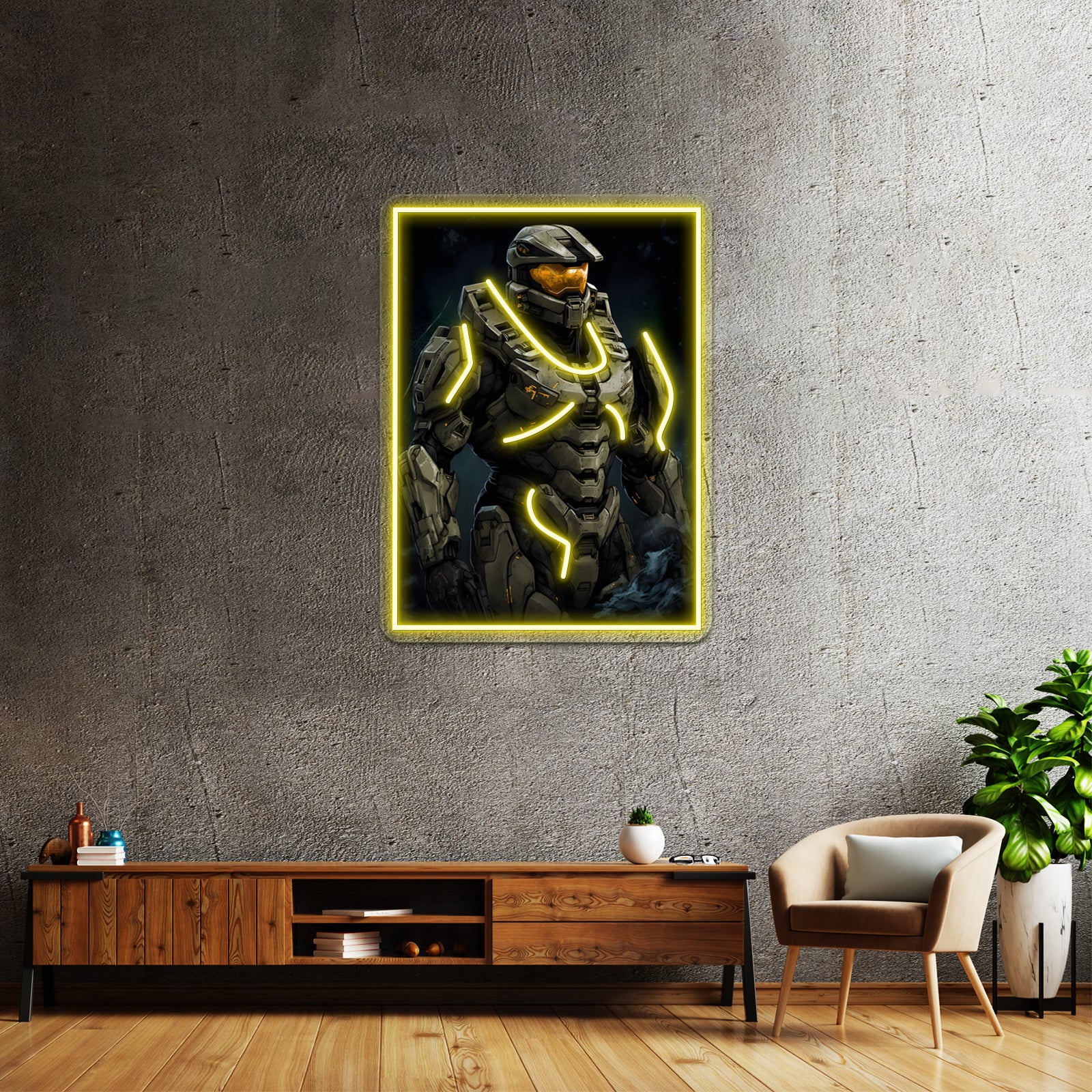 Master Chief Wall Artwork Neon Signs | Shineneon