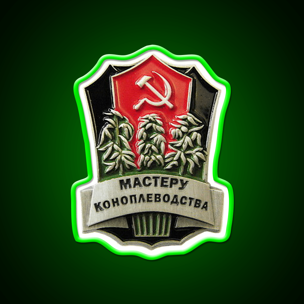 Master Farmer Pin Hemp Inspired Green Leaf Led Neon Sign Rgb Color - Shineneon