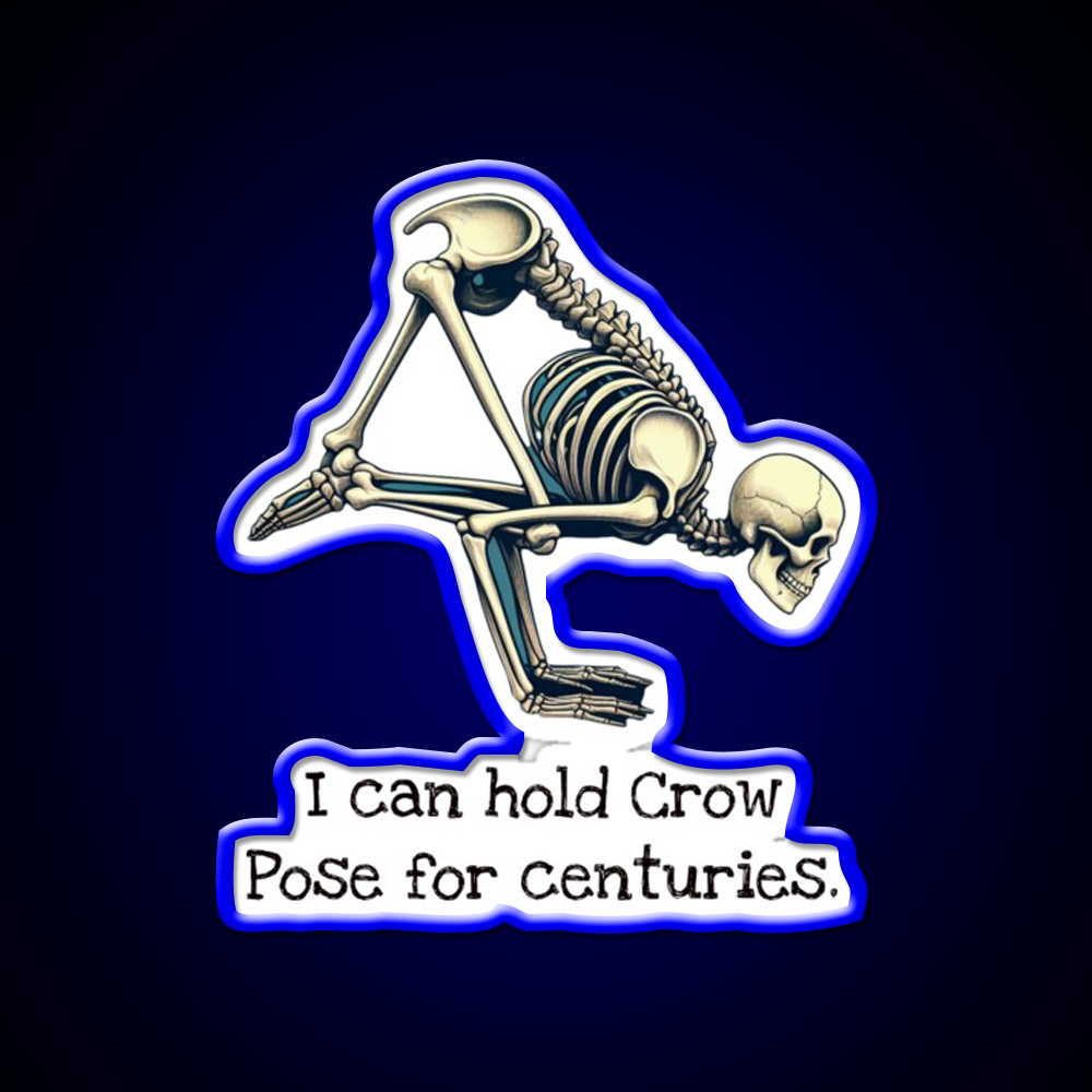 Mastering Crow Pose Across Eternity Yoga Led Neon Sign Rgb Color