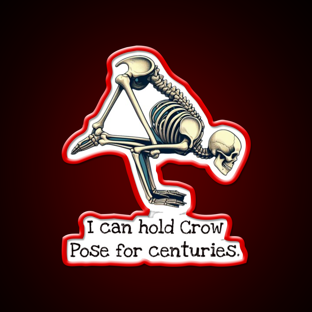 Mastering Crow Pose Across Eternity Yoga Led Neon Sign Rgb Color