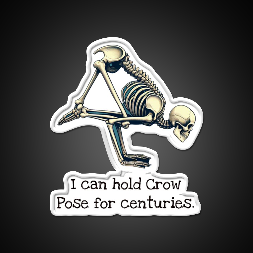 Mastering Crow Pose Across Eternity Yoga Led Neon Sign Rgb Color