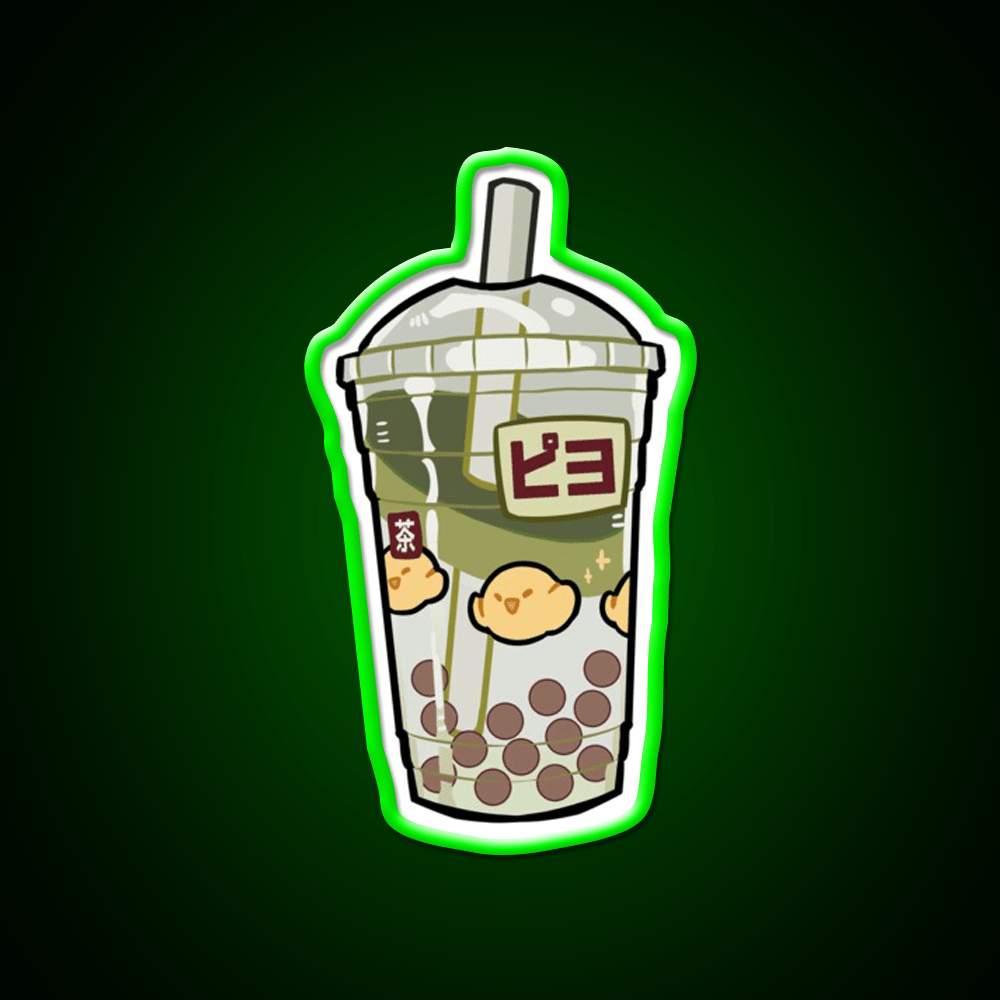Matcha Boba Snack Food Led Neon Sign Rgb Color - Shineneon