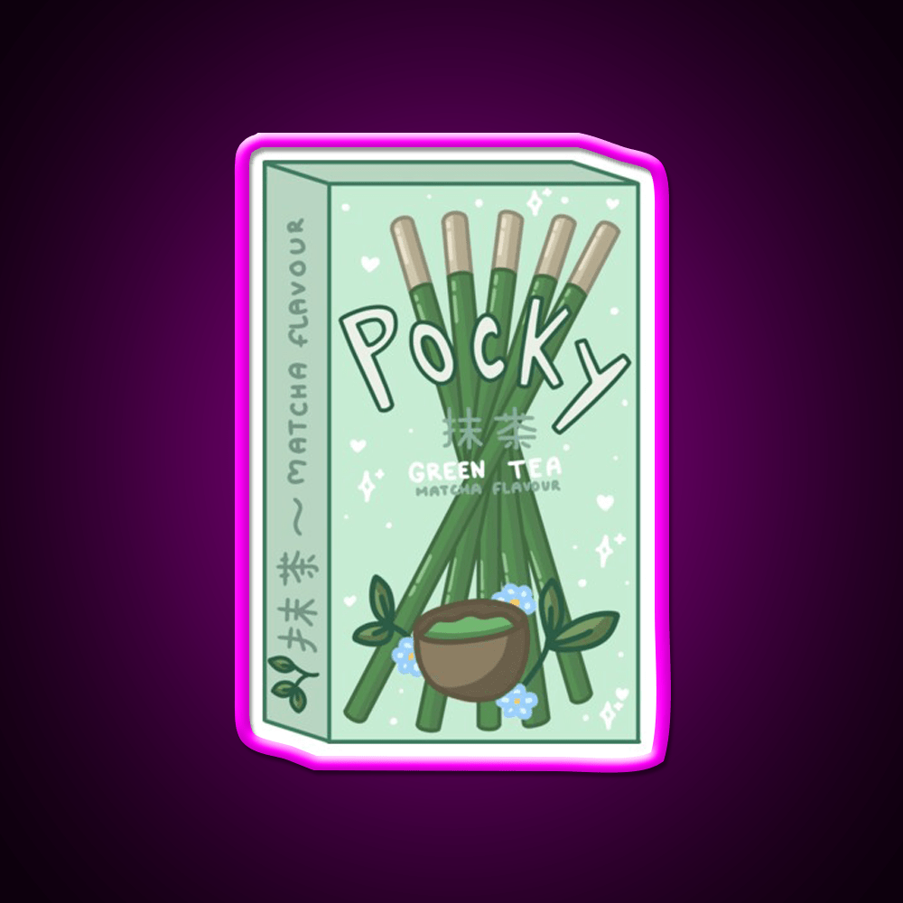 Matcha Pocky Snack Food Led Neon Sign Rgb Color - Shineneon