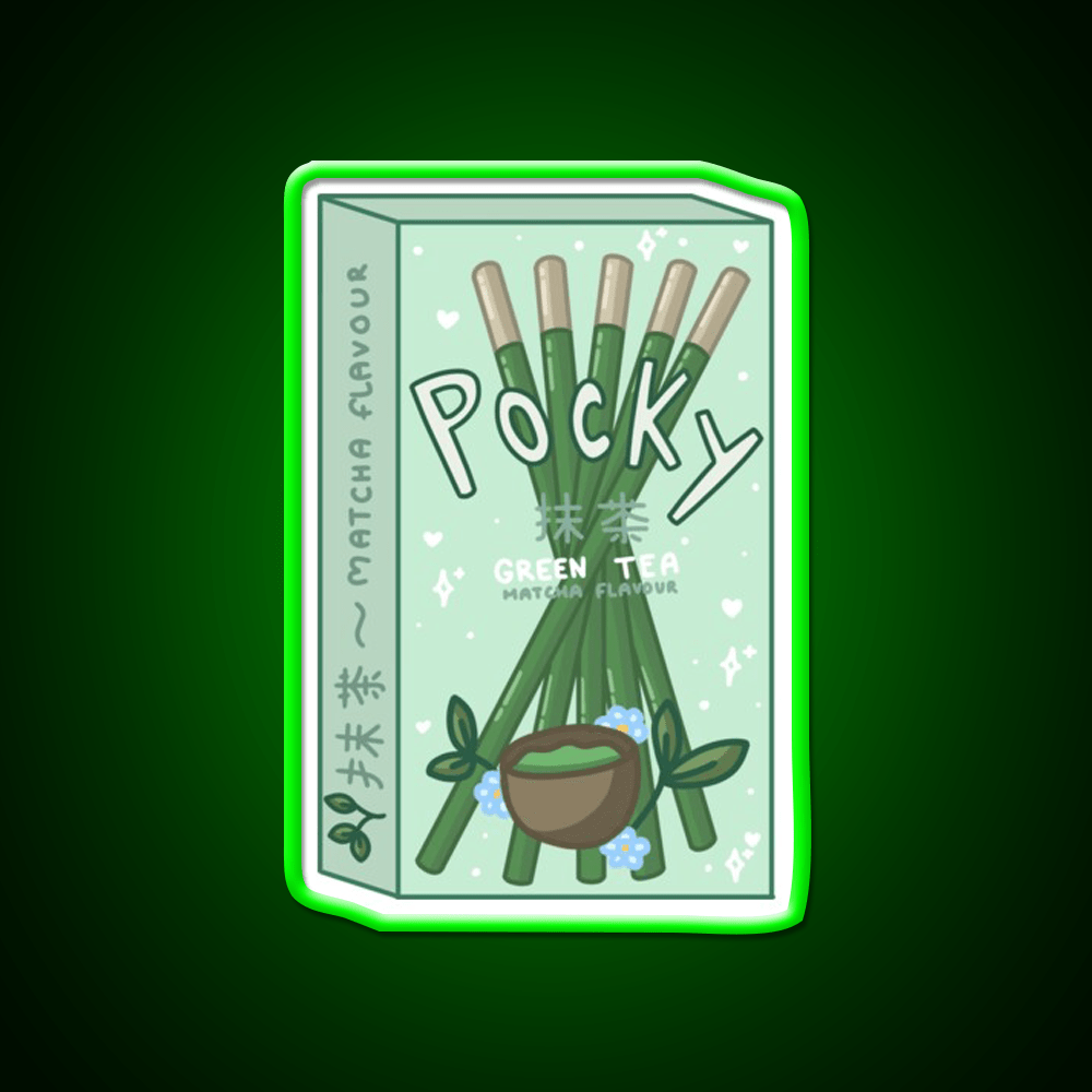 Matcha Pocky Snack Food Led Neon Sign Rgb Color - Shineneon