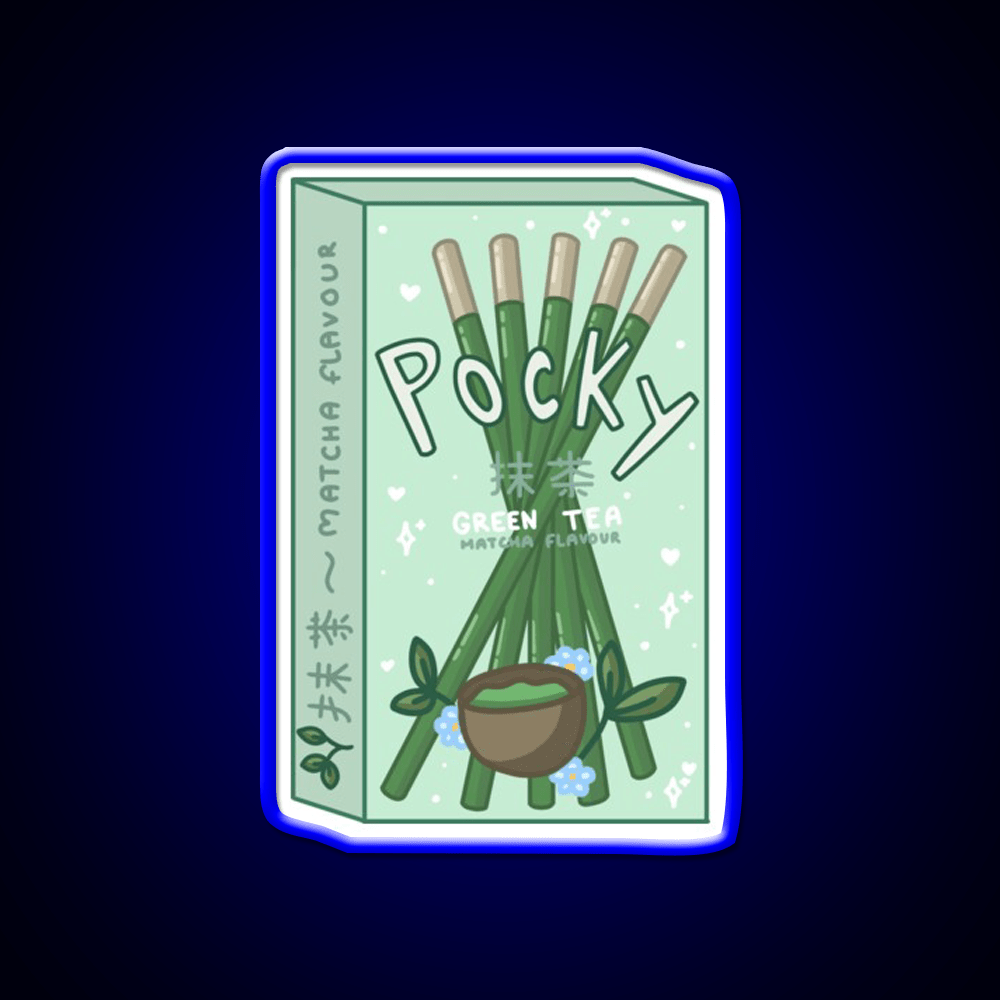 Matcha Pocky Snack Food Led Neon Sign Rgb Color - Shineneon