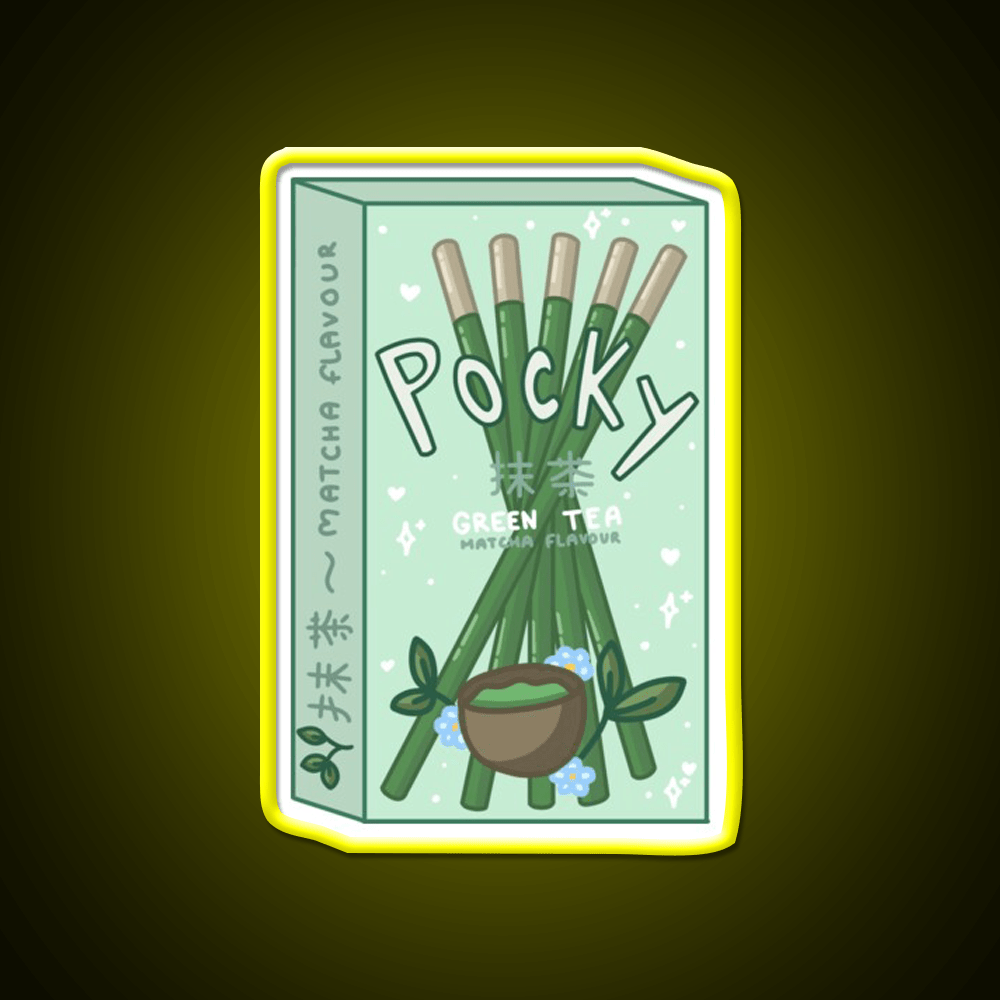 Matcha Pocky Snack Food Led Neon Sign Rgb Color - Shineneon