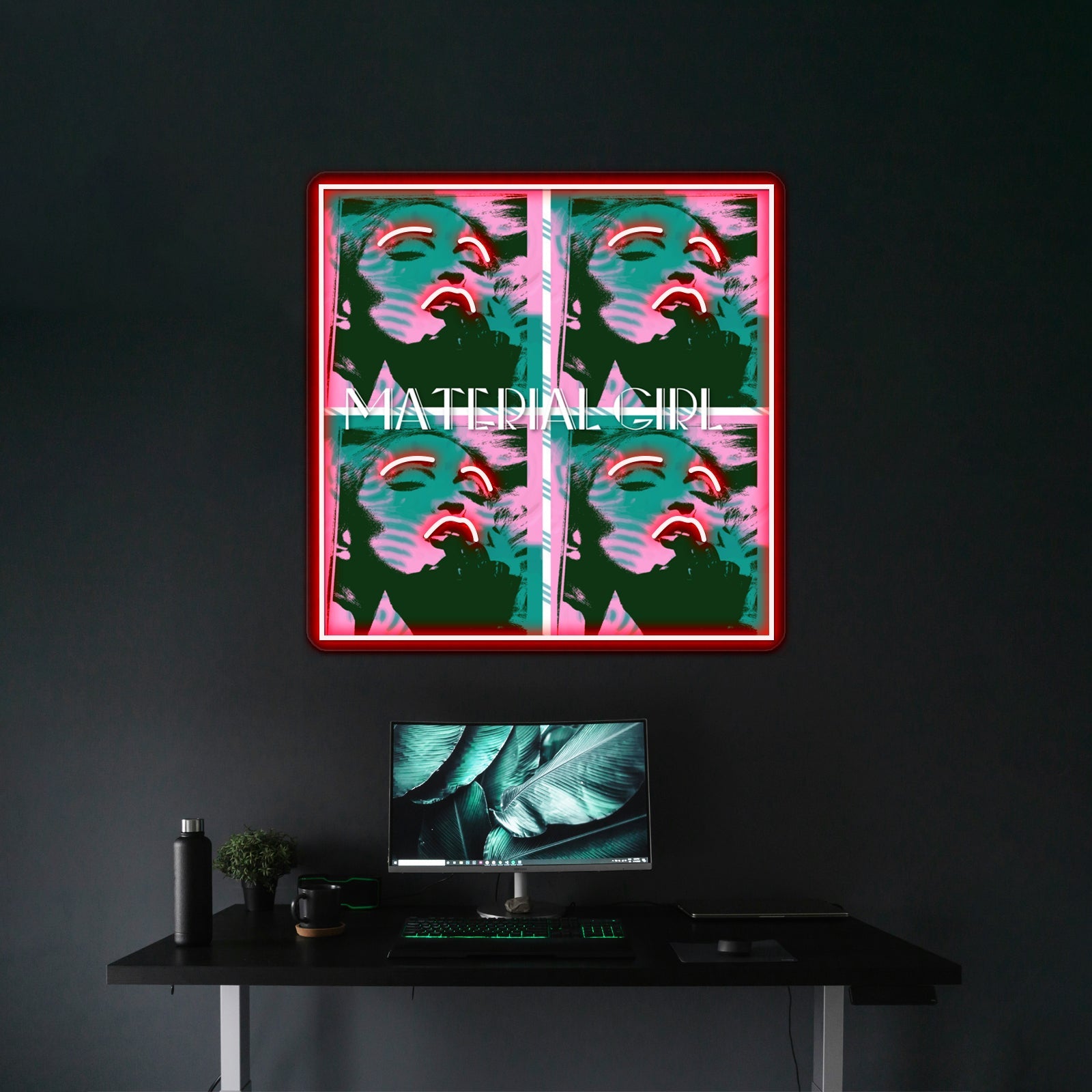 Material Girl Silhouette Pop Artwork Neon Wall Signs - Shineneon