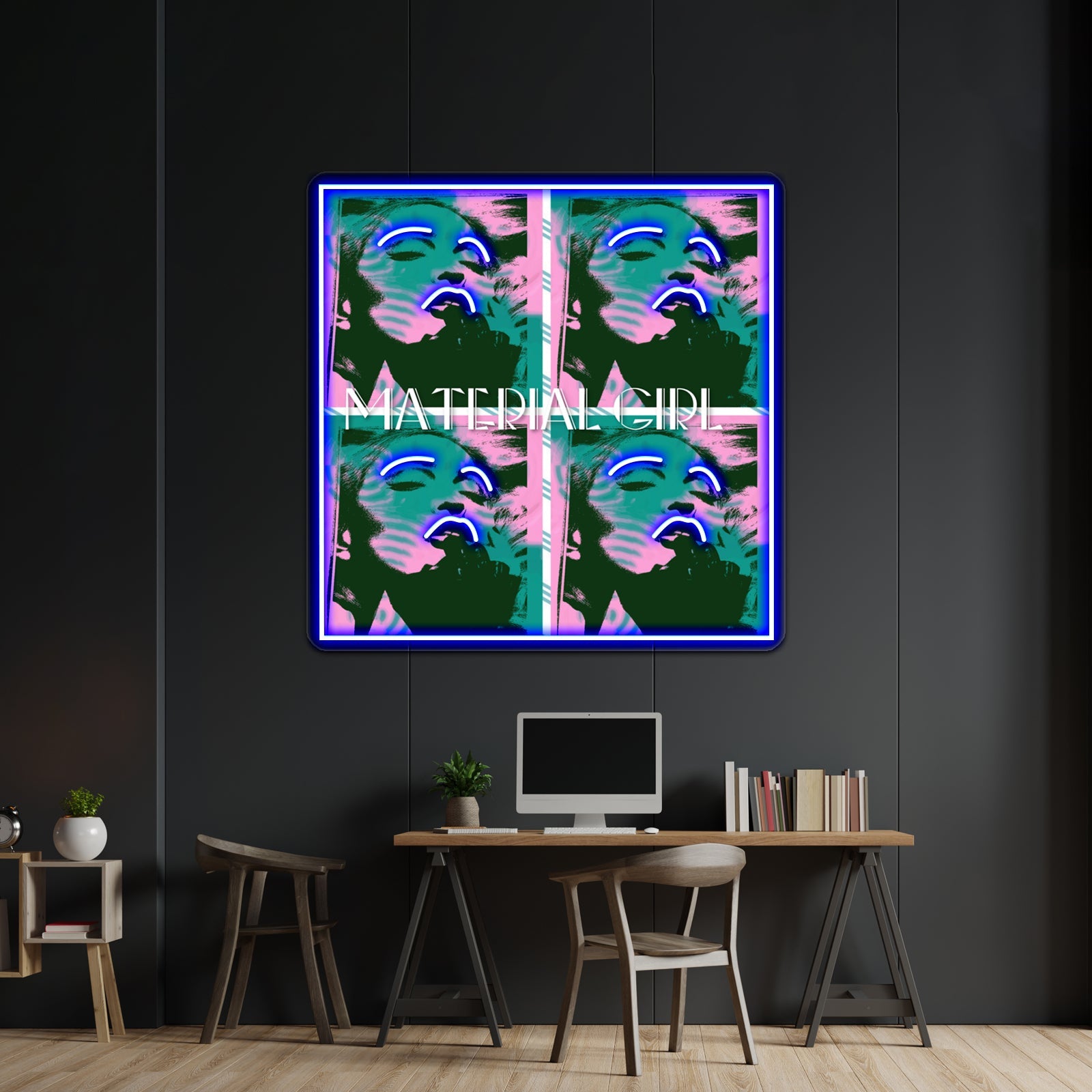 Material Girl Silhouette Pop Artwork Neon Wall Signs - Shineneon