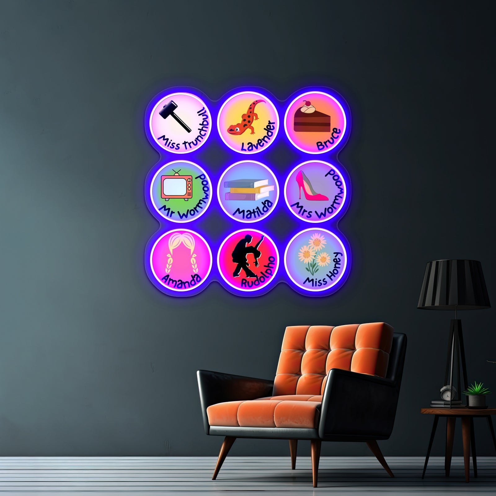 Matilda Characters Pop Artwork Neon Wall Signs - Shineneon
