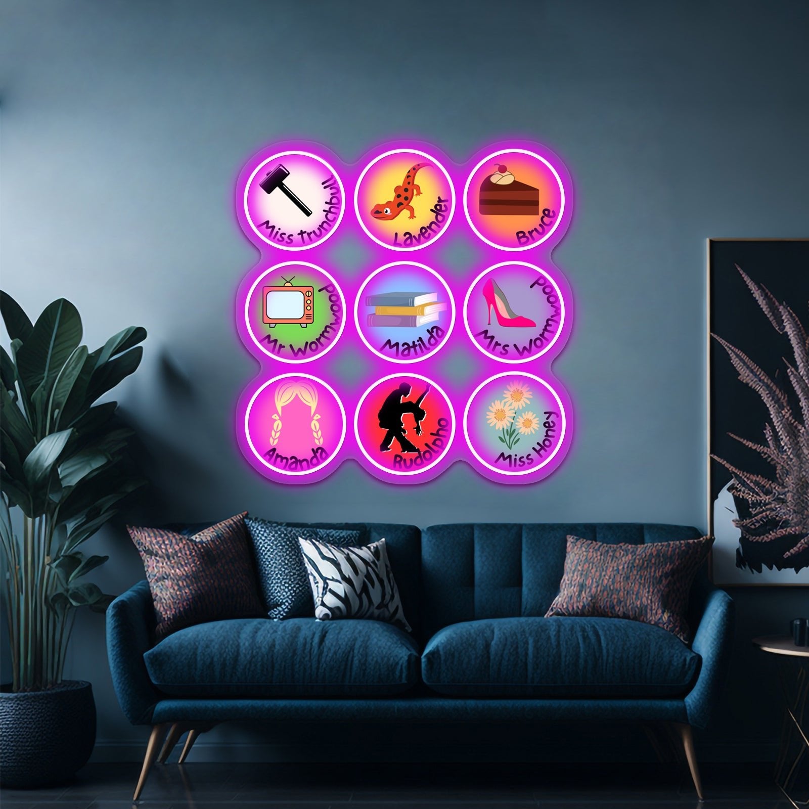 Matilda Characters Pop Artwork Neon Wall Signs - Shineneon