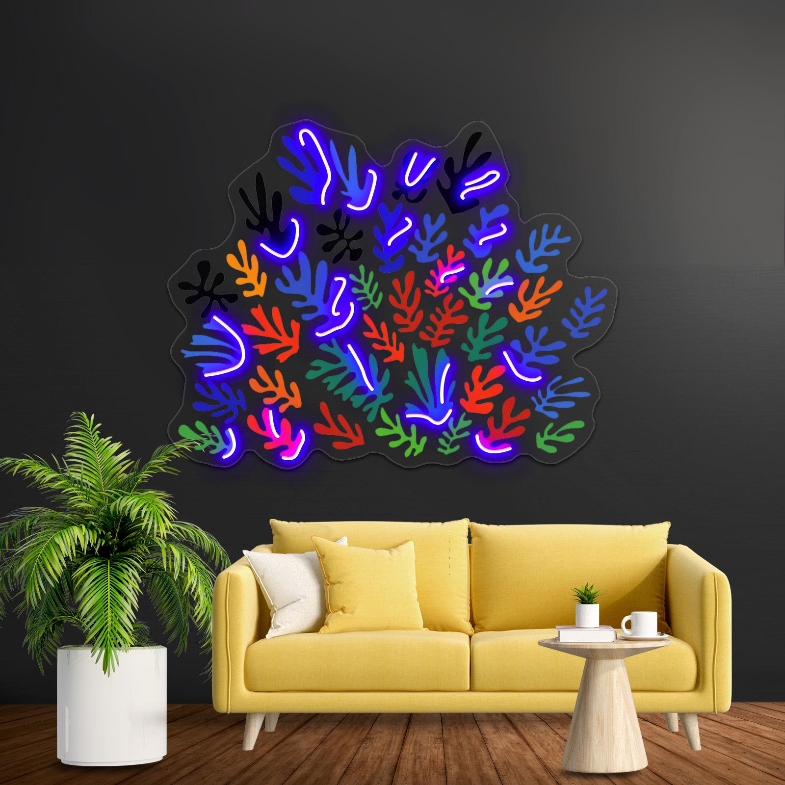Matisse Floral Pattern 1 Wall Artwork Neon Signs | Shineneon