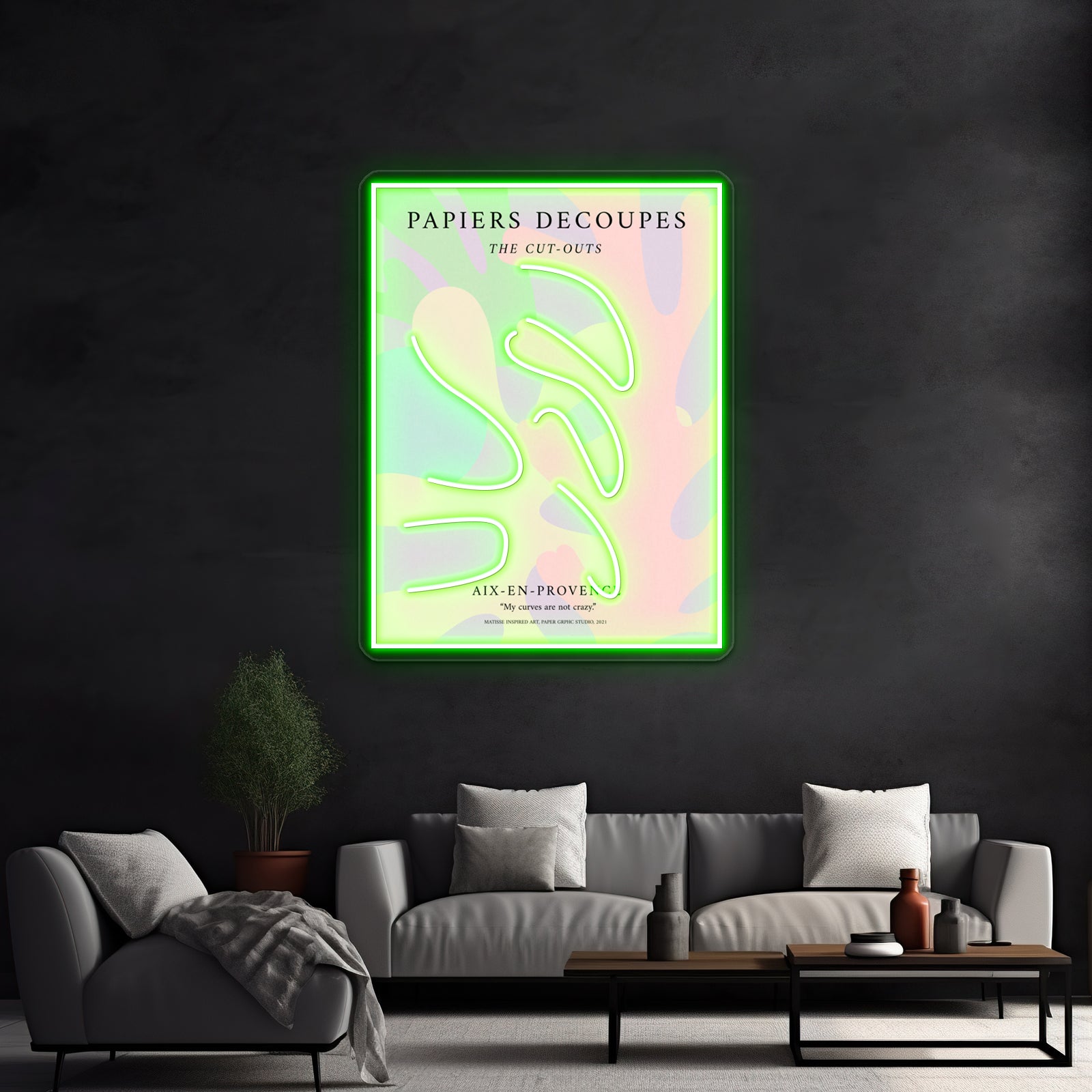 Matisse Inspired Art Denish Pastel Decor Exhibition Wall Artwork Neon Signs | Shineneon