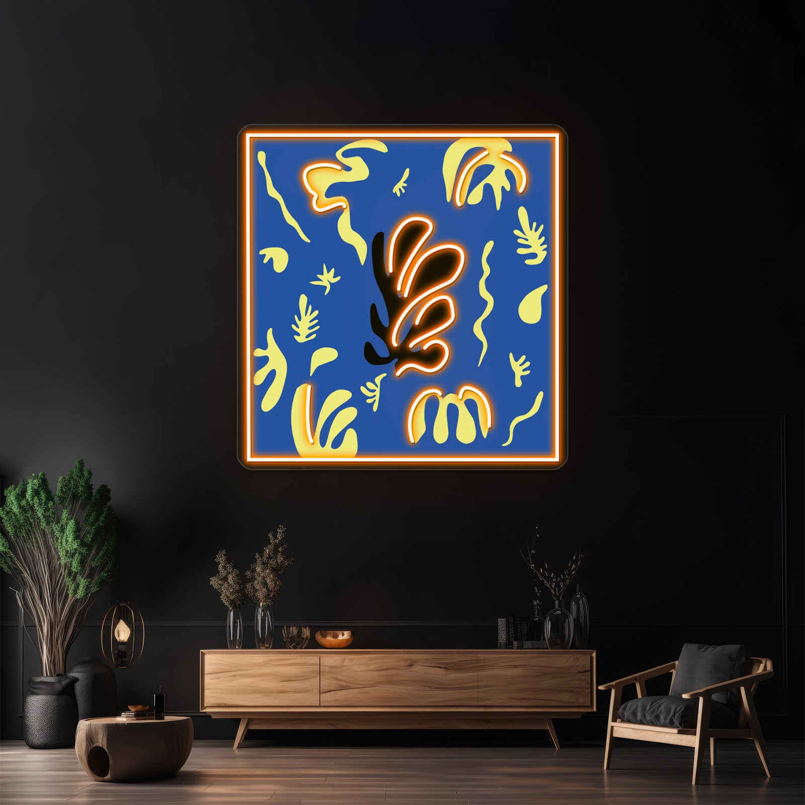Matisse Leaves Cut Out 2 Wall Artwork Neon Signs | Shineneon