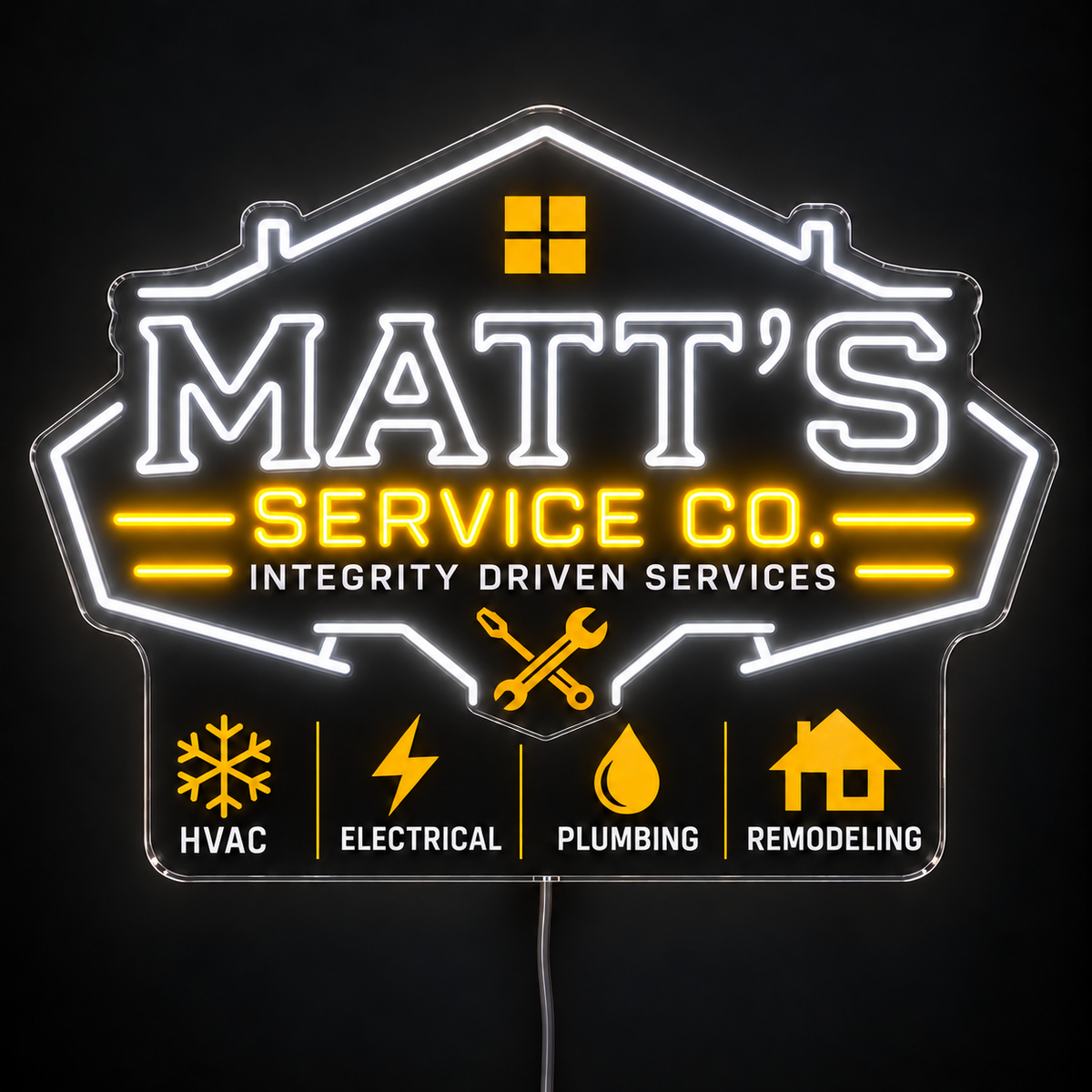 MATT'S SERVICE CO. Custom LED Neon Sign