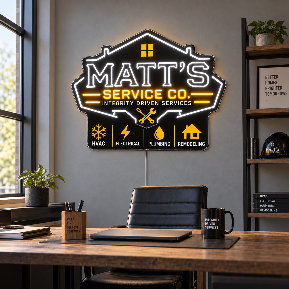 MATT'S SERVICE CO. Custom LED Neon Sign