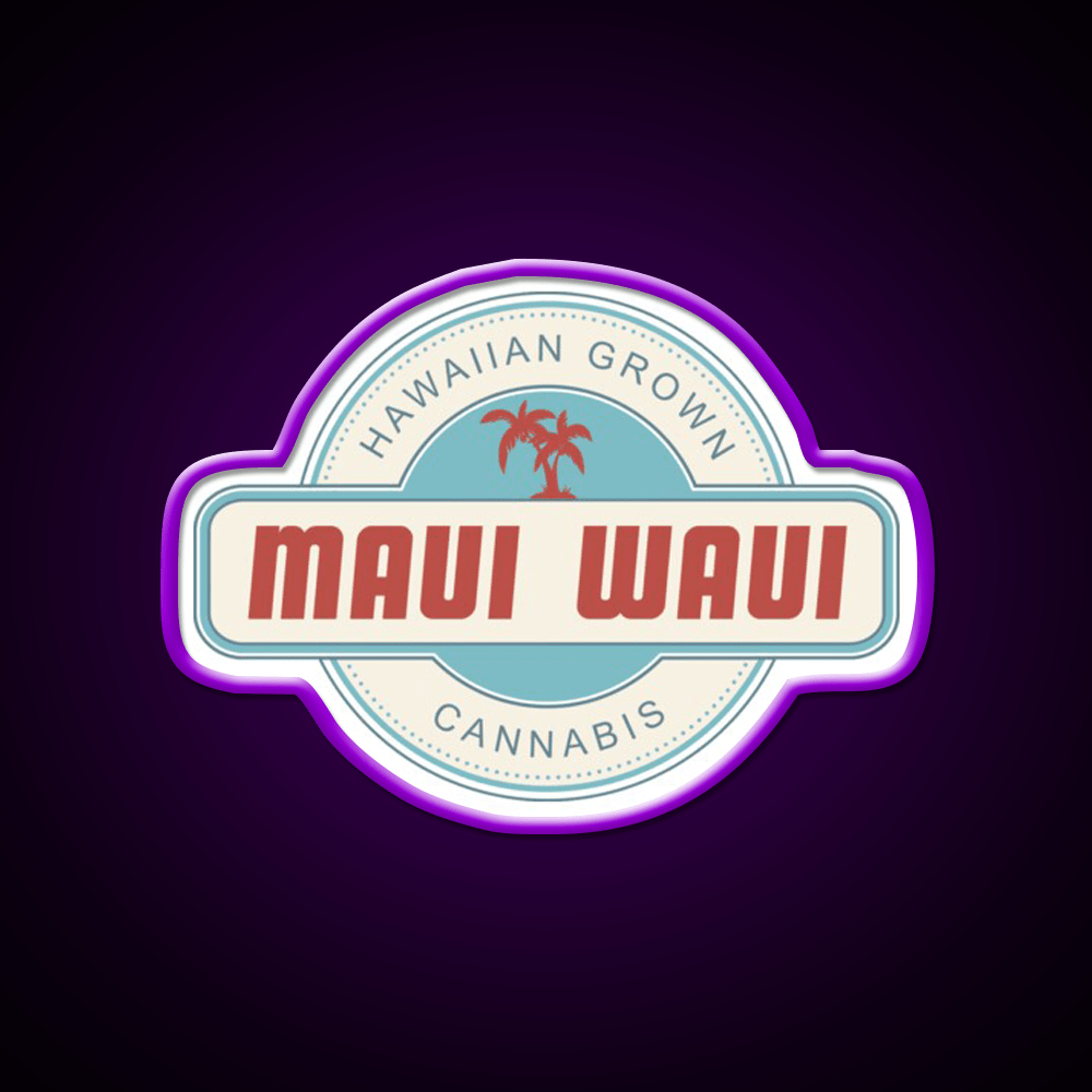Maui Waui Hemp Inspired Green Leaf Led Neon Sign Rgb Color - Shineneon