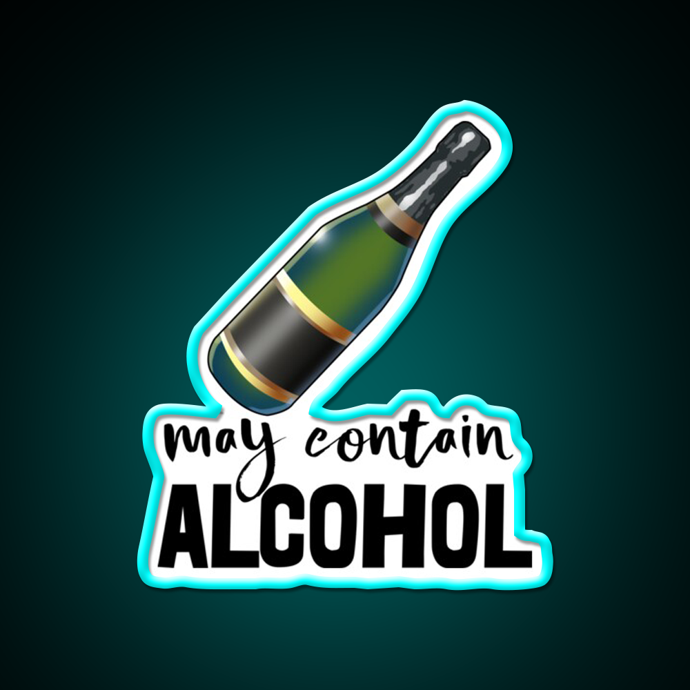 May Contain Alcohol Man Cave Bar Led Neon Sign Rgb Color