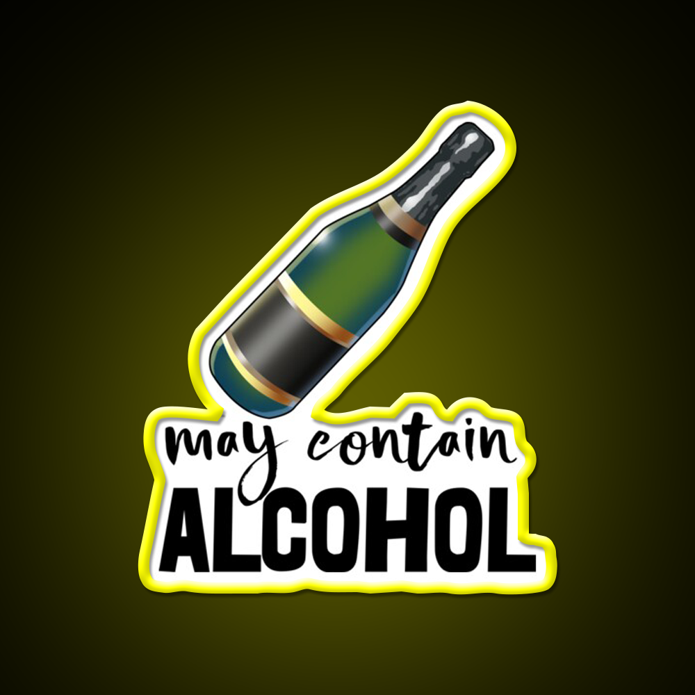 May Contain Alcohol Man Cave Bar Led Neon Sign Rgb Color