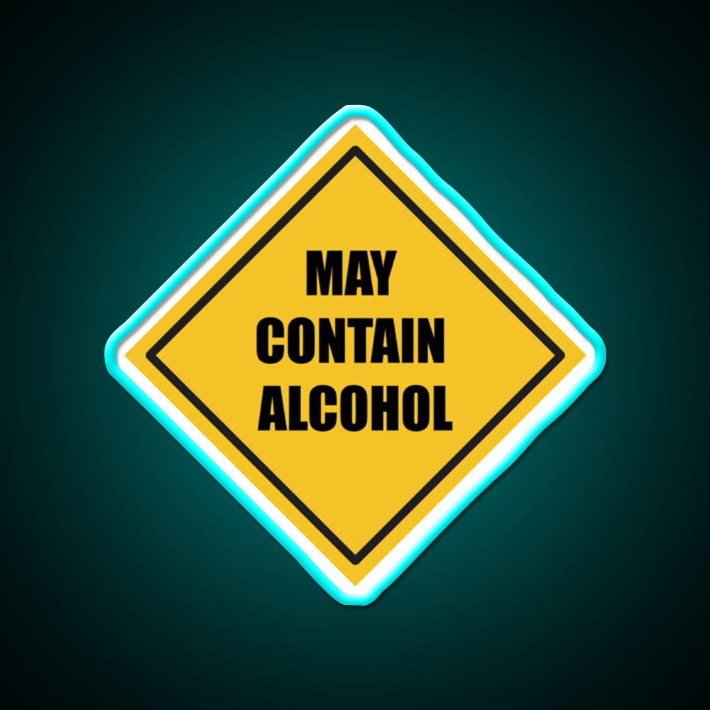 May Contain Alcohol Sign Beer Bar Decor Led Neon Sign Rgb Color - Size and dimension reference