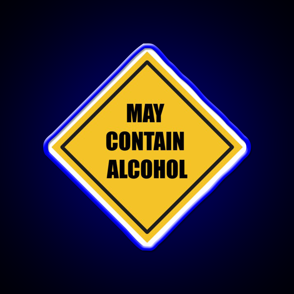 May Contain Alcohol Sign Whiskey Drink Bar Led Neon Sign Rgb Color