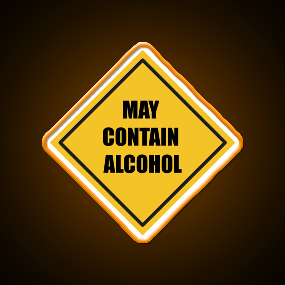 May Contain Alcohol Sign Whiskey Drink Bar Led Neon Sign Rgb Color