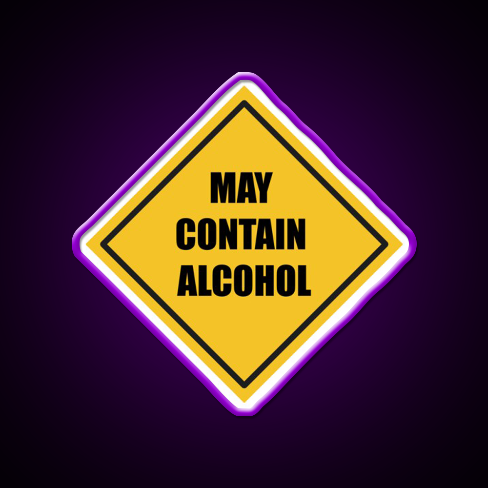 May Contain Alcohol Sign Whiskey Drink Bar Led Neon Sign Rgb Color