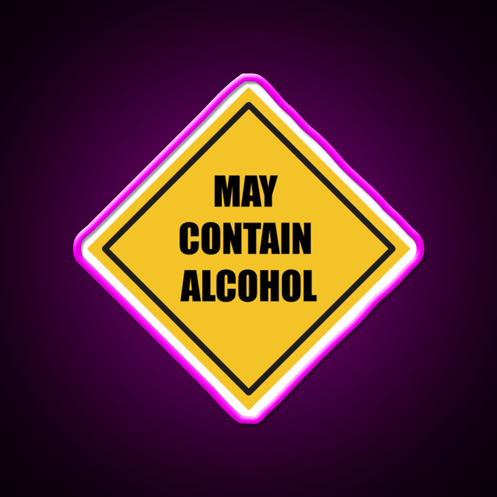 May Contain Alcohol Sign Whiskey Drink Bar Led Neon Sign Rgb Color - Shineneon