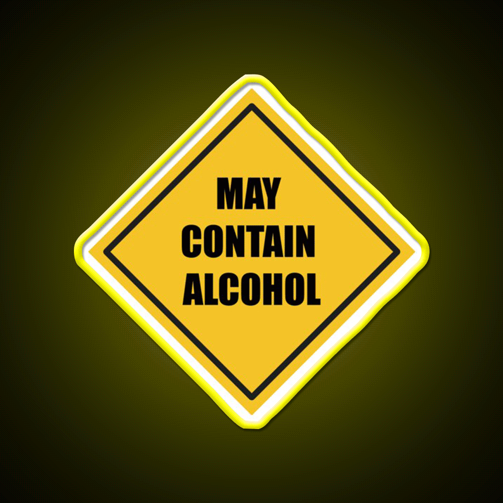 May Contain Alcohol Sign Whiskey Drink Bar Led Neon Sign Rgb Color